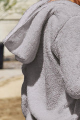 Trendsi Full Size Teddy Hooded Jacket with Pockets - Outerwear