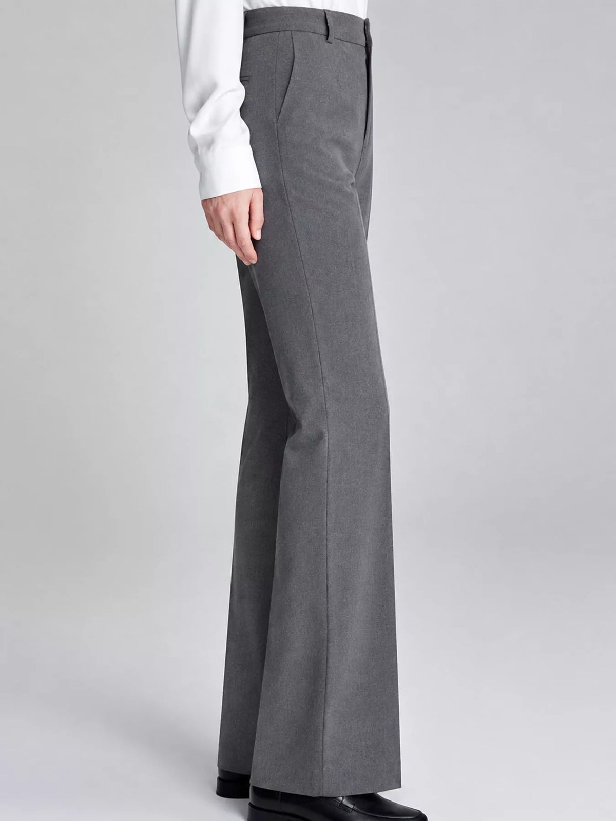 Straight-leg pants, gray side