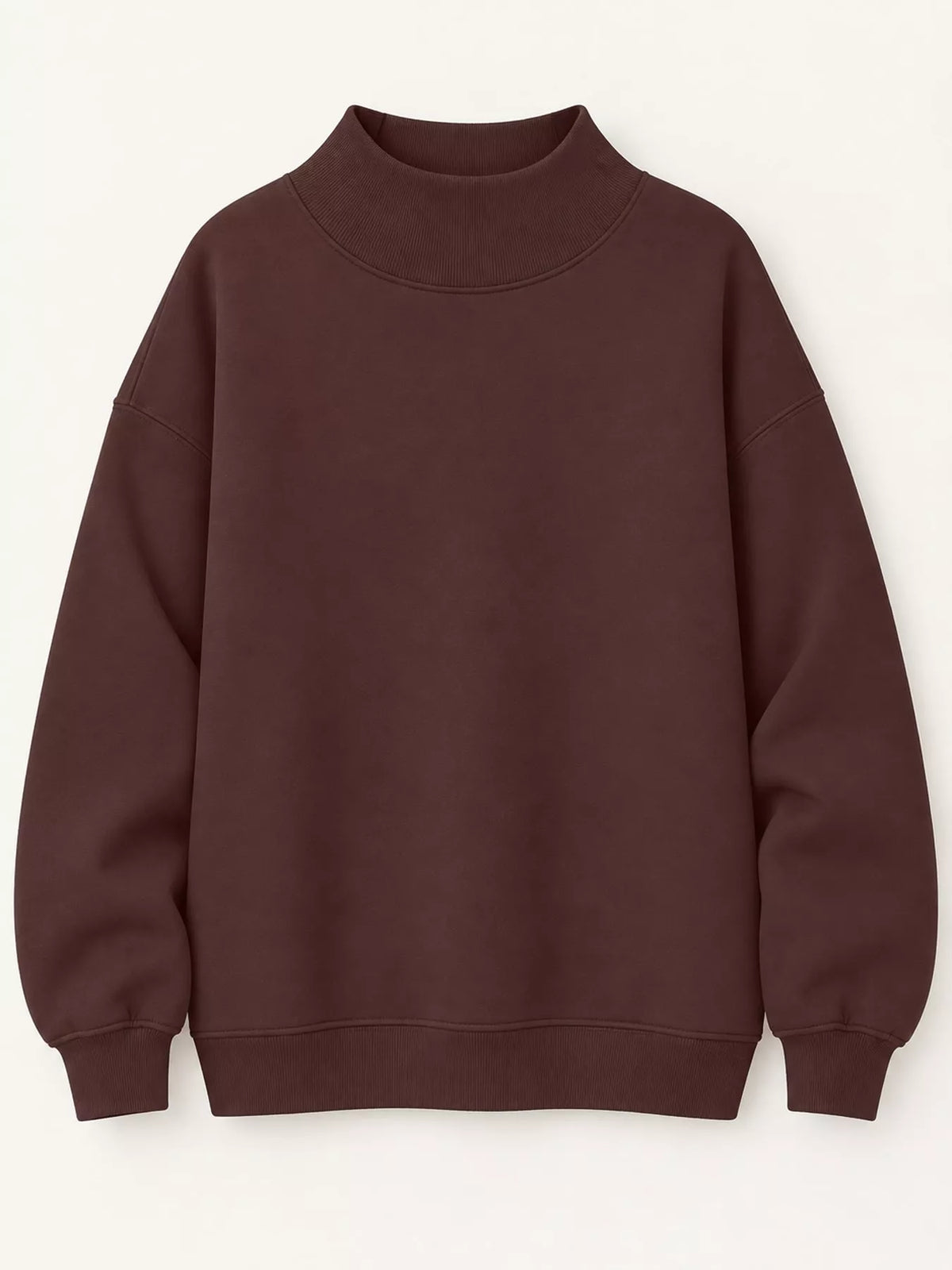 Oversized sweatshirt, brown flat lay