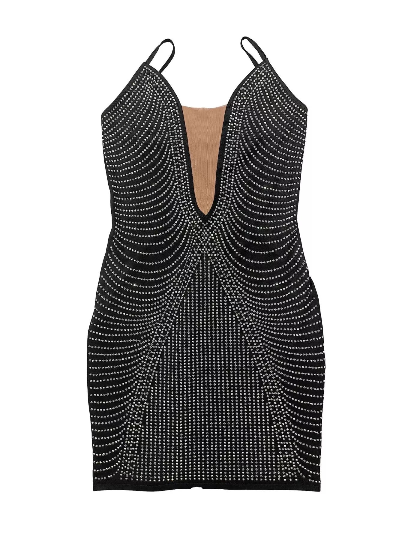 Trendsi Rhinestone Spaghetti Strap Mini Dress -