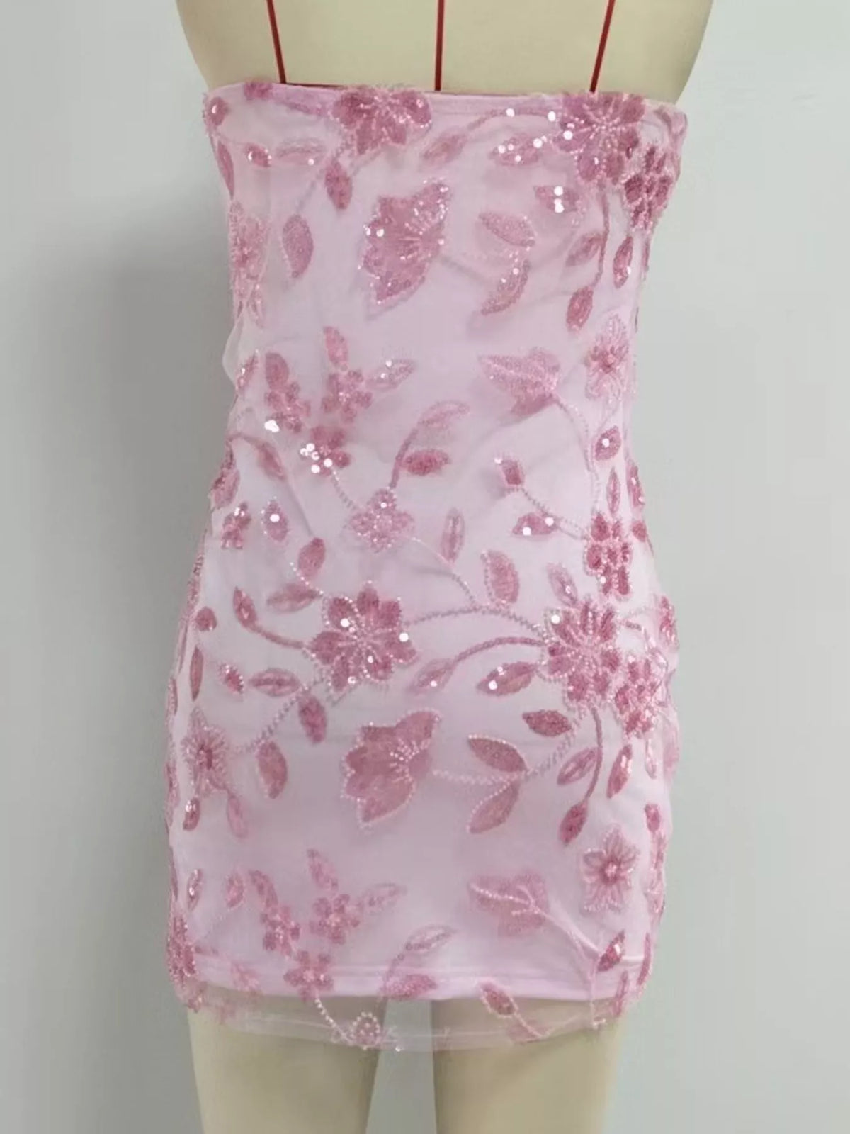 strapless mini dress, product view