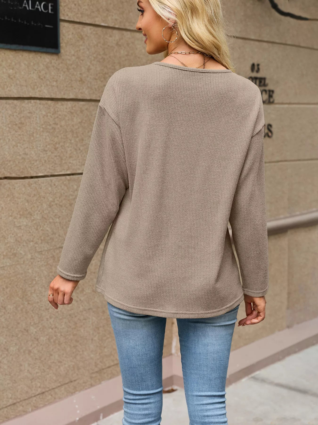 Trendsi V-Neck Button-Down Cardigan -