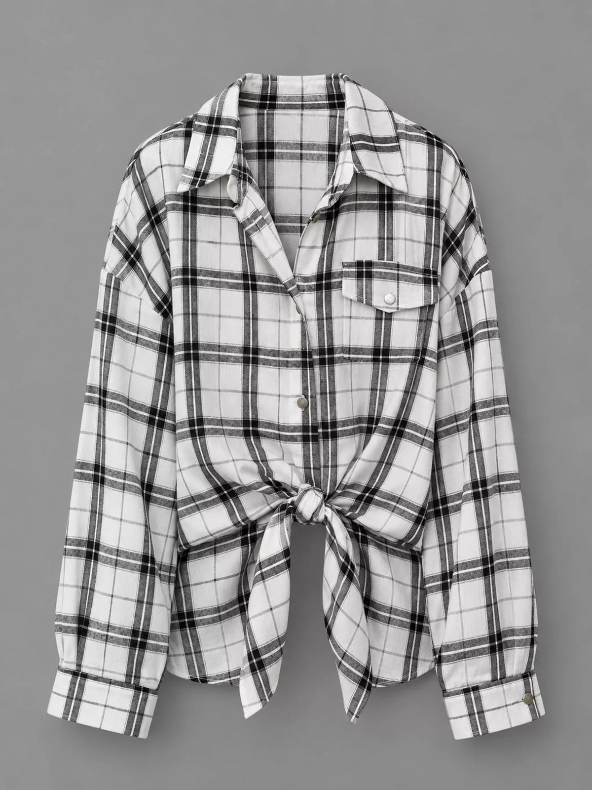 Black And White Plaid plaid button up shirt