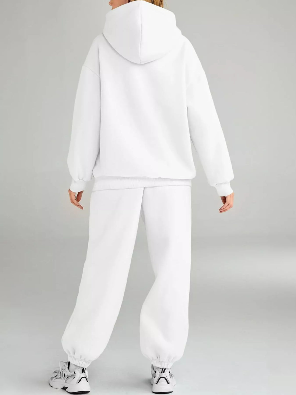Kangaroo Pocket Hoodie and Joggers Set — back view