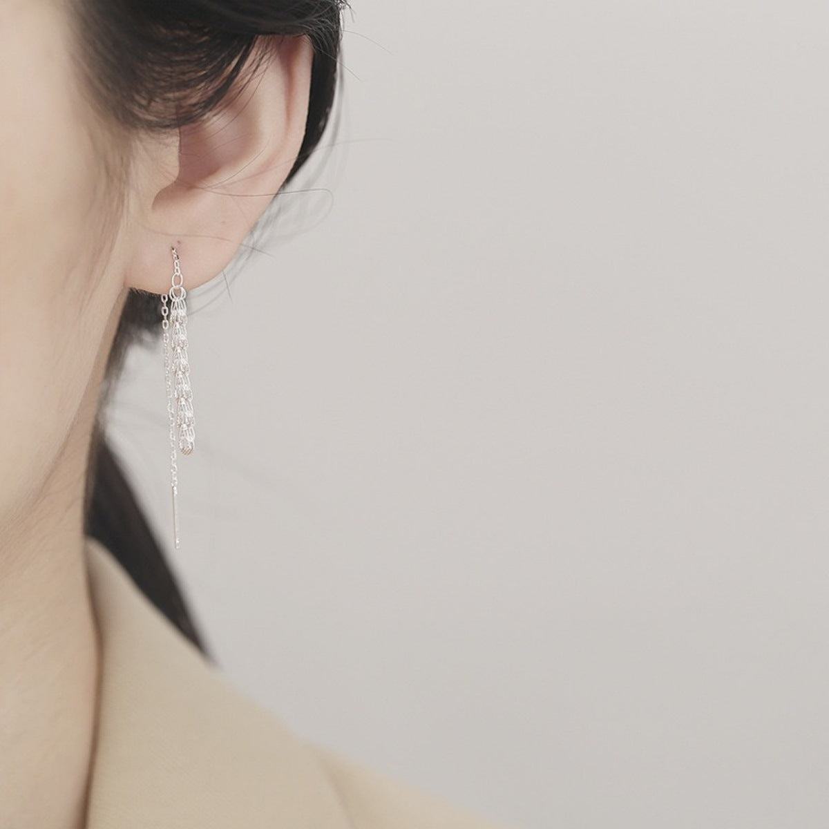 Trendsi 925 Sterling Silver Threader Earrings -