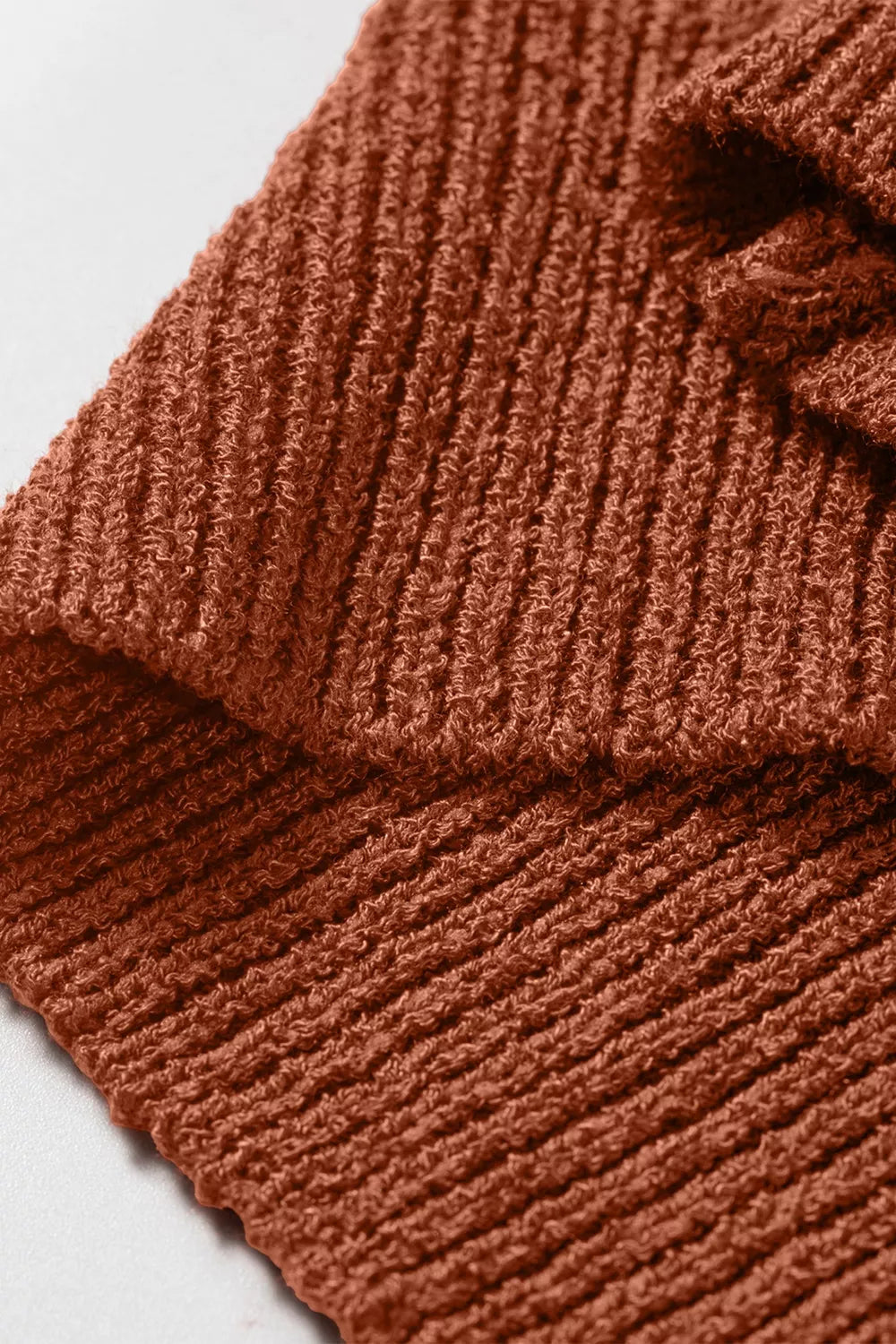 Trendsi Ribbed Knit Round Neck Short Sleeve Sweater -
