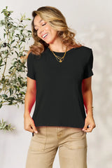 Trendsi Basic Bae Full Size Round Neck Short Sleeve T-Shirt Plus Size -