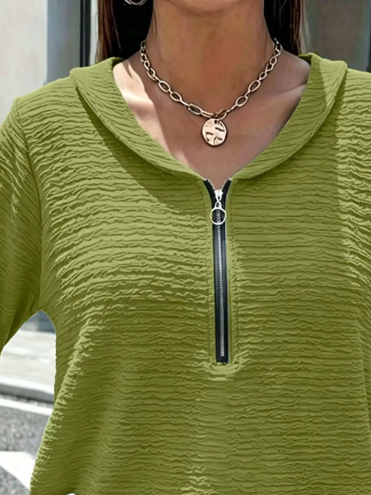 Stand-collar long sleeve blouse, construction and design details