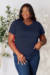 Trendsi Basic Bae Full Size Round Neck Short Sleeve T-Shirt -