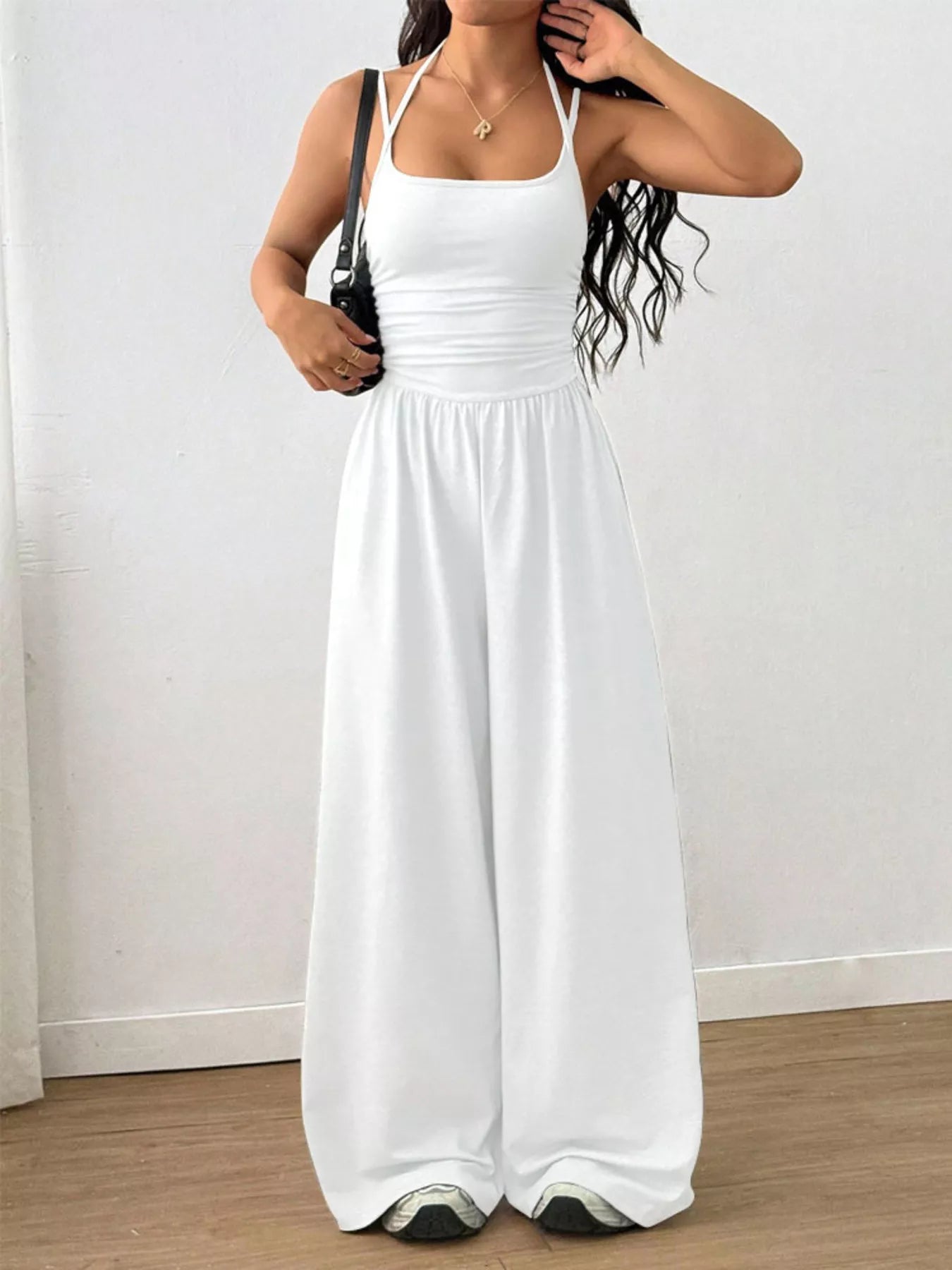 Trendsi Spaghetti Strap Wide-Leg Jumpsuit -