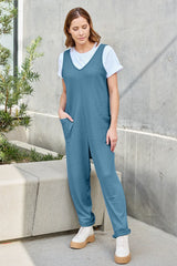 Trendsi Double Take Full Size Sleeveless Straight Jumpsuit -