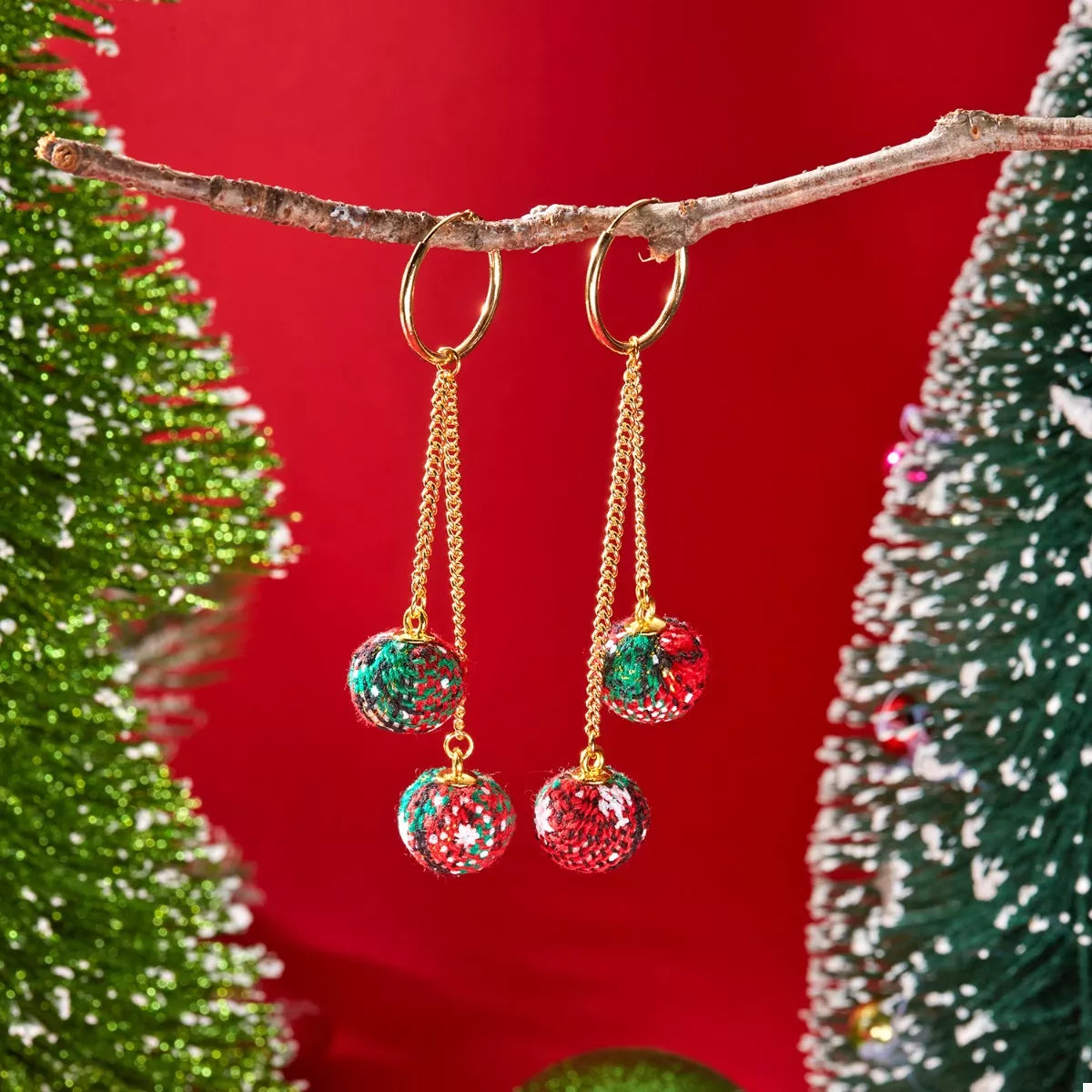 Trendsi 18K Gold-Plated Ball Drop Earrings -