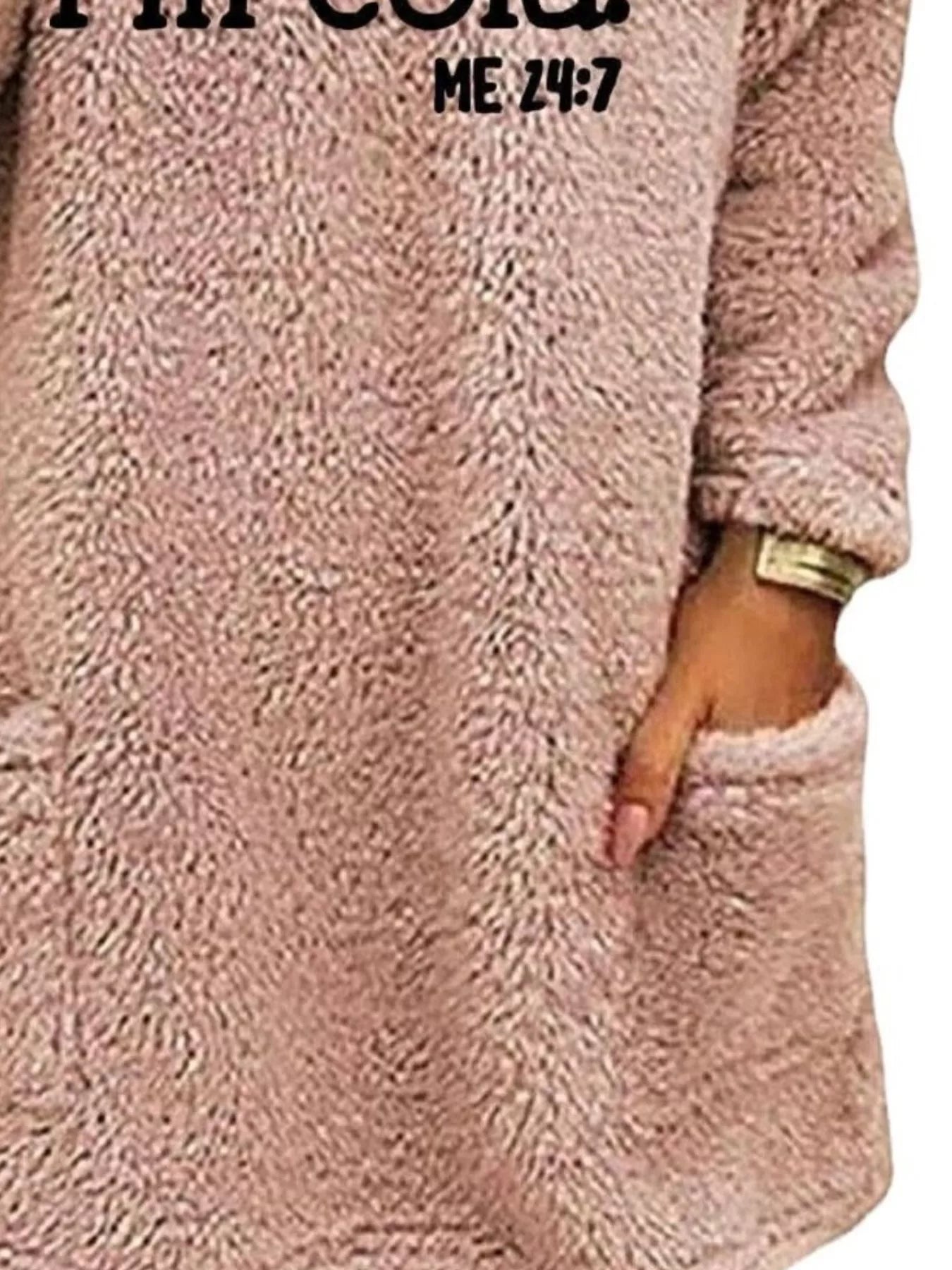 Trendsi Full Size Letter Long Sleeve Fleece Sweatshirt Plus Size -