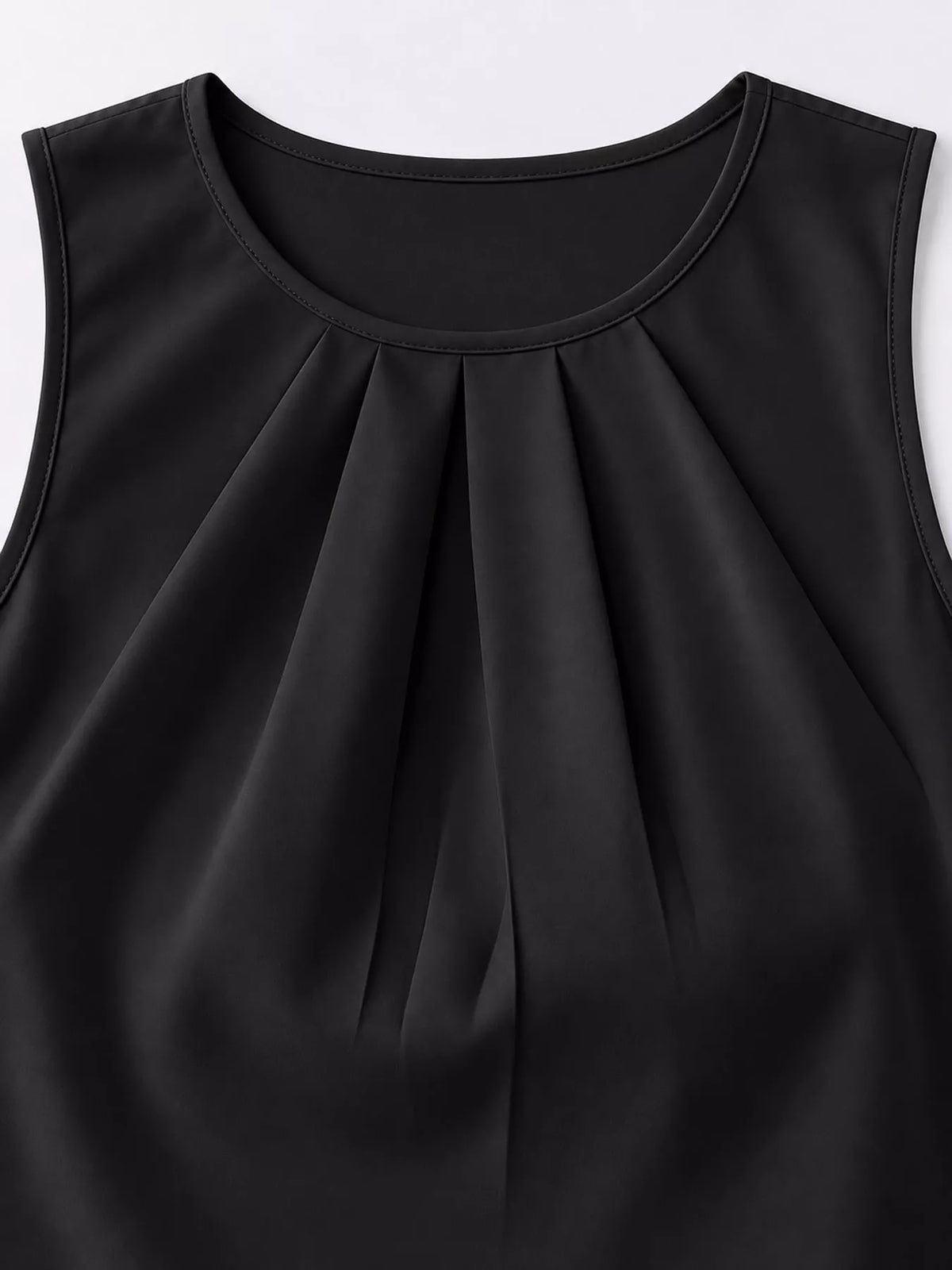 Sleeveless Pleated Blouse — construction details