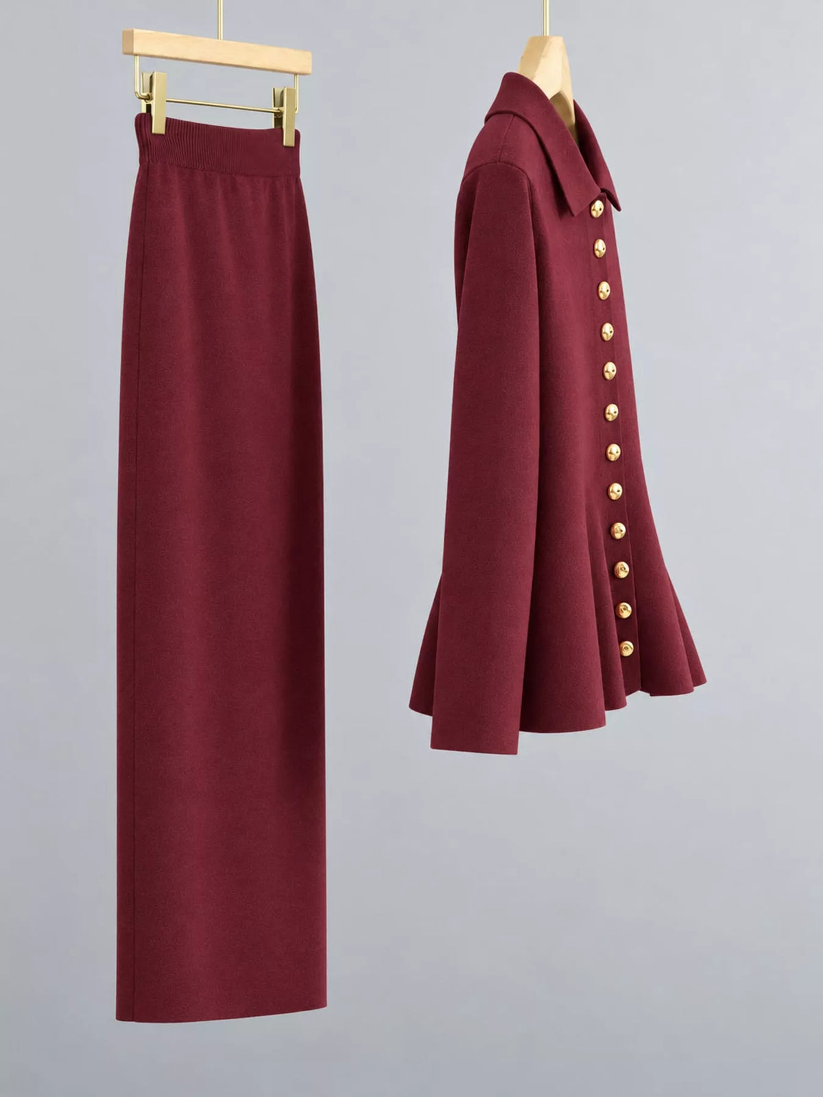 Cardigan and skirt set