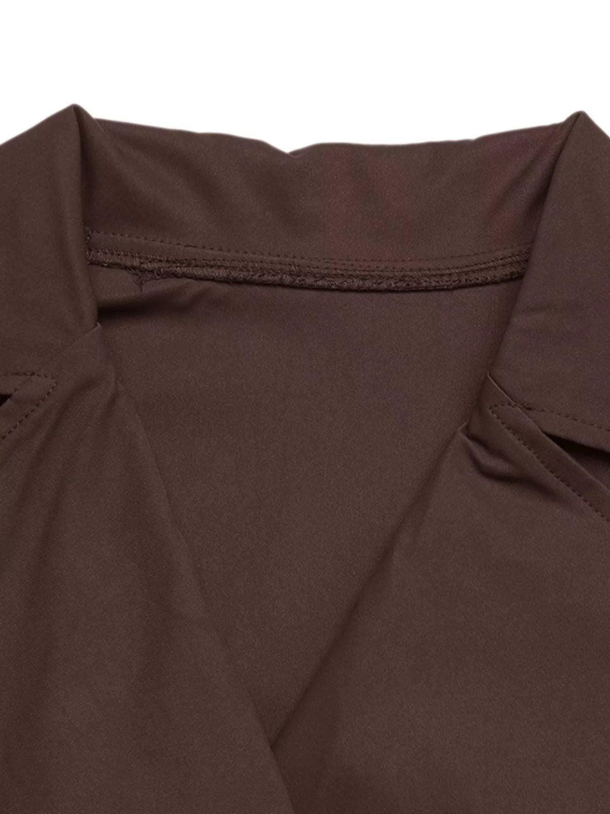 Lapel Collar Tie-Waist Jacket — construction details