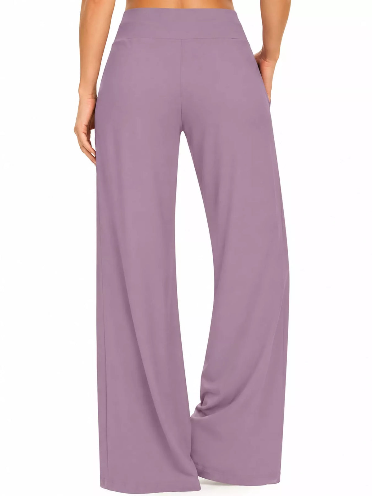 Wide-leg lounge pants, purple back