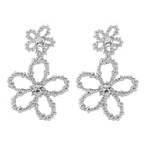 Trendsi Alloy Floral Drop Earrings -