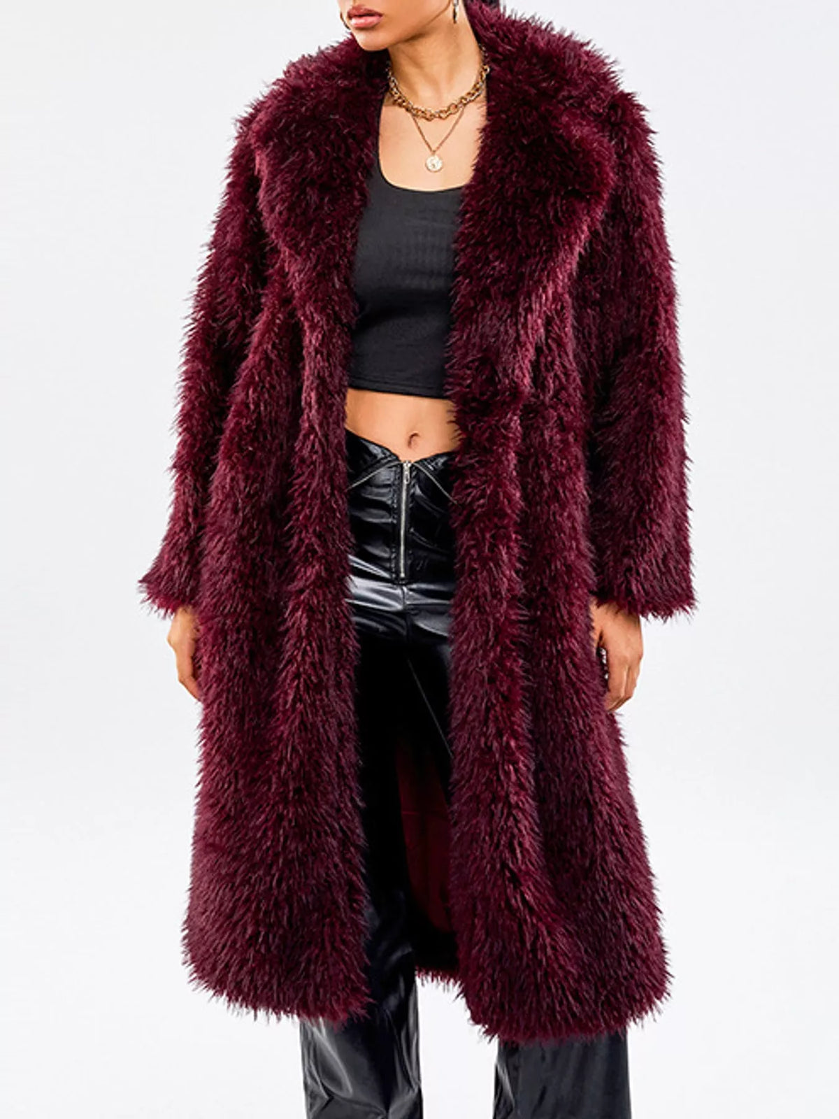 Collared long sleeve jacket, side view