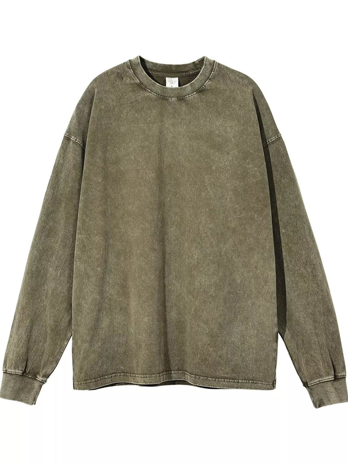 Washed Oversized Long Sleeve T-Shirt — garment front
