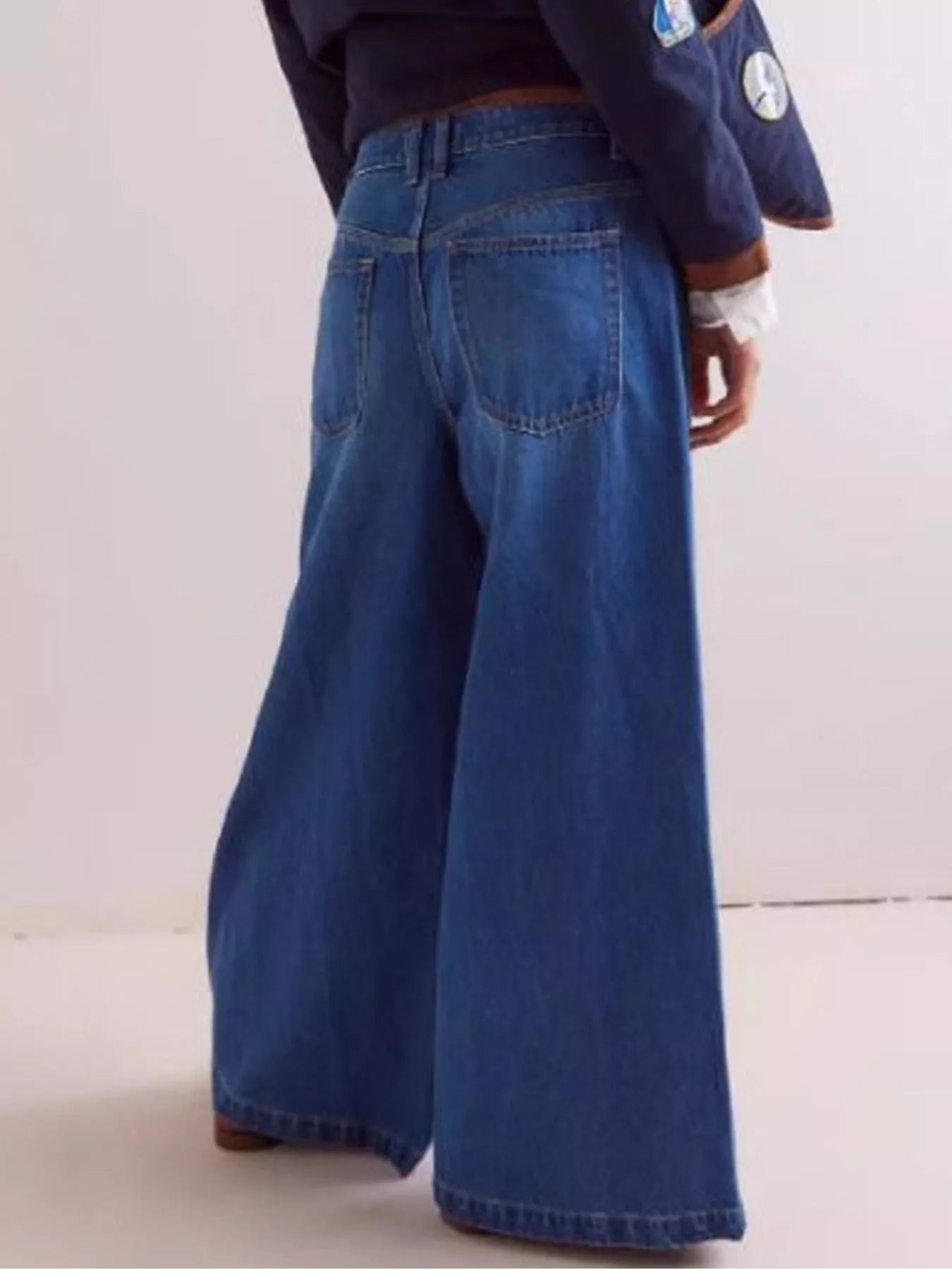 Trendsi Wide-Leg Side Snap Button Jeans -