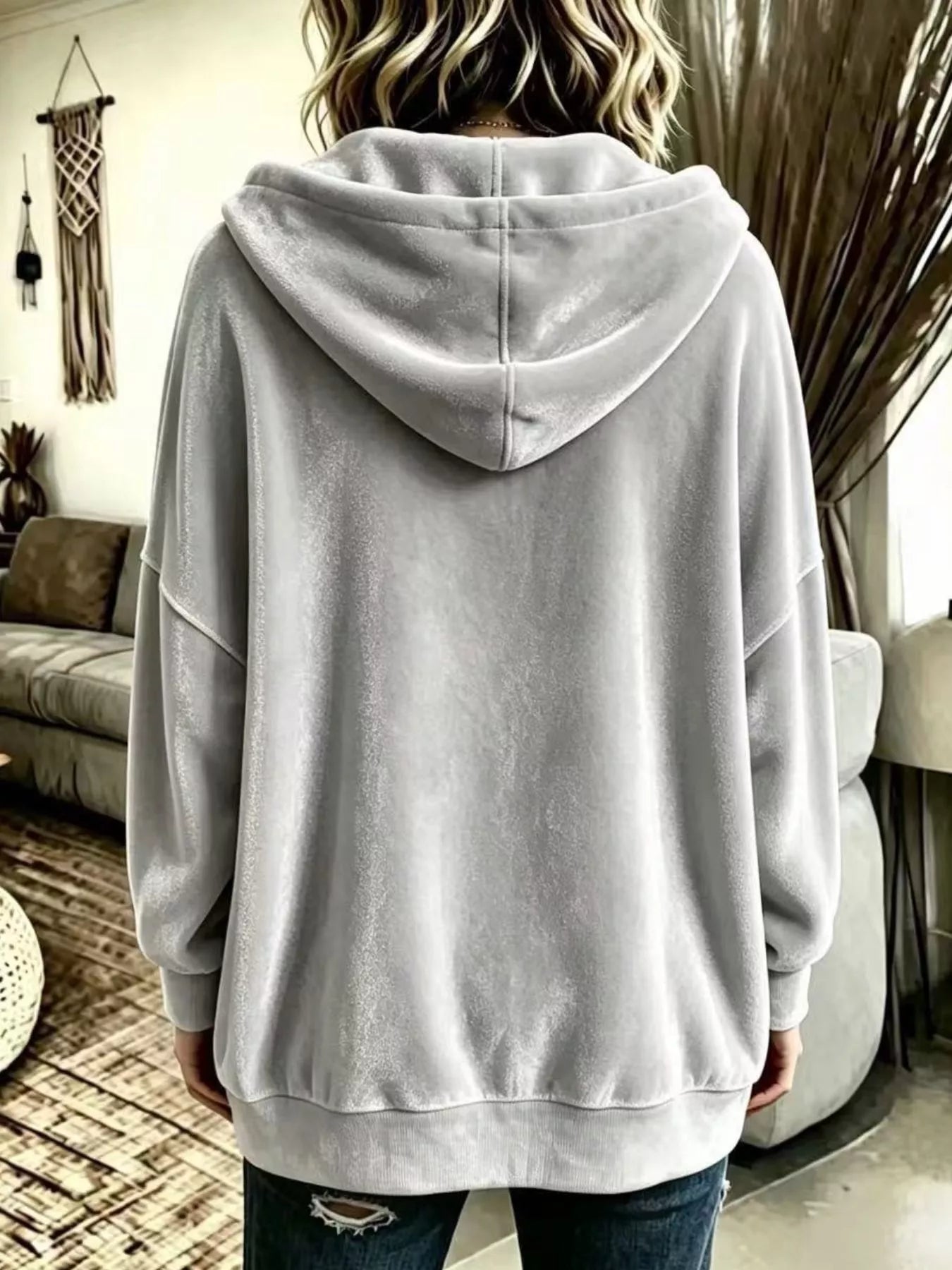 Trendsi Full Size Casual Button-Down Hooded Outerwear Plus Size -