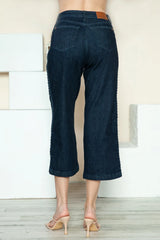 Trendsi Judy Blue Full Size Side Seam Braid Detail Crop Wide Leg Jeans -