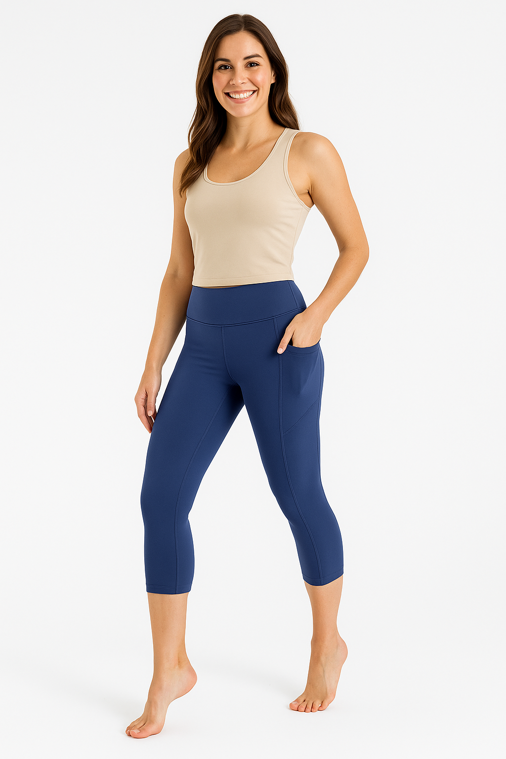 Rae Mode High Waist Active Workout Capri Leggings - Pants sb_bottoms