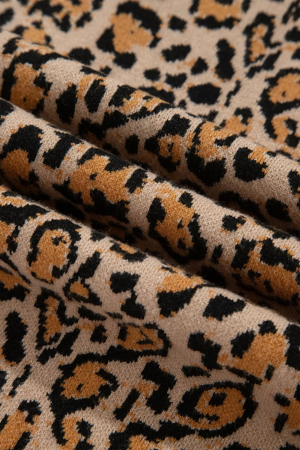 Trendsi Leopard Print Button-Up Cardigan Long Sleeve Cardigans -