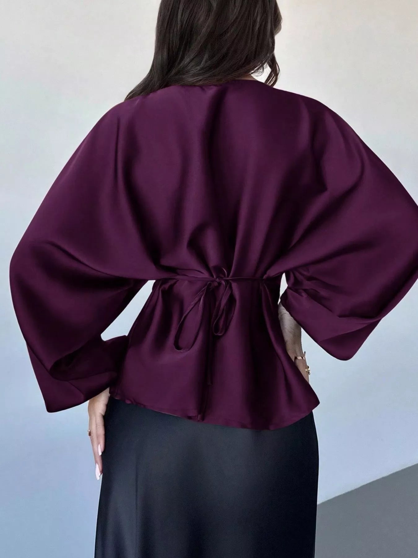 Trendsi Polka Dot Round Neck Blouse -
