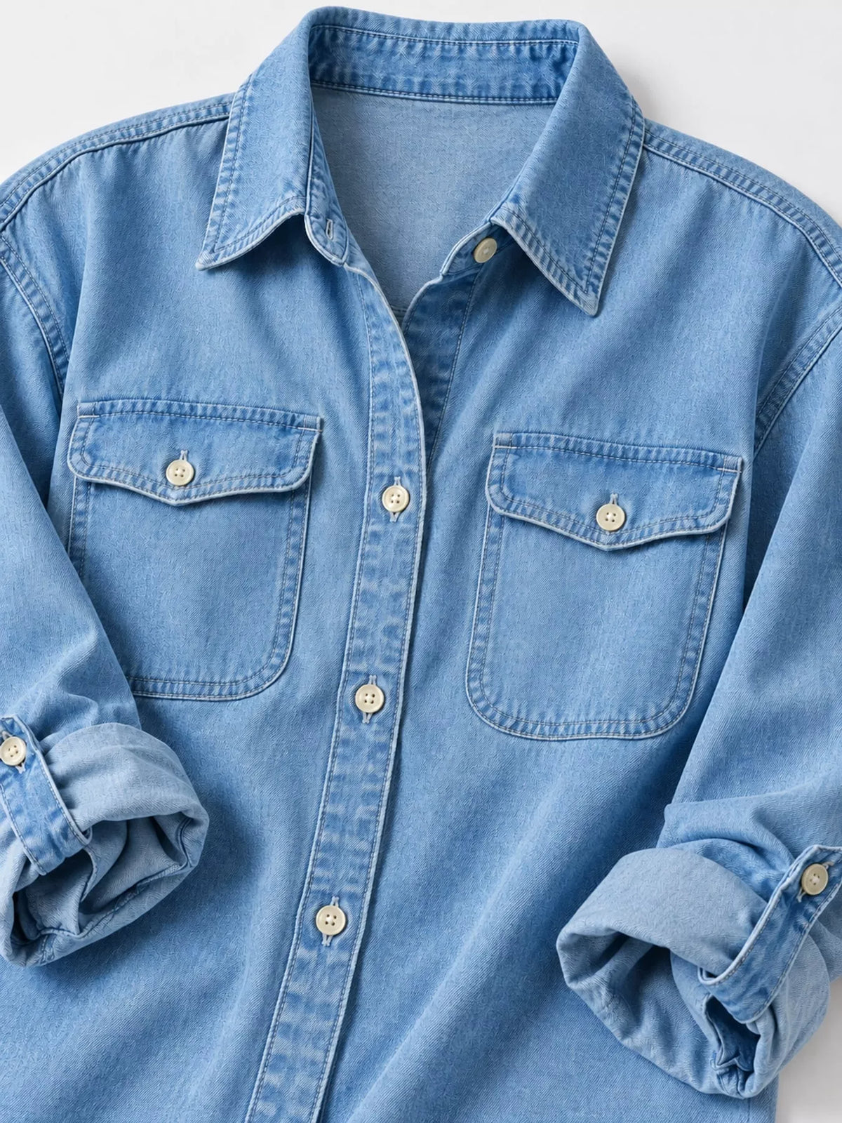 Dark Blue button-down denim shirt