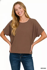 Trendsi Zenana Cotton Slub Oversized Tee -