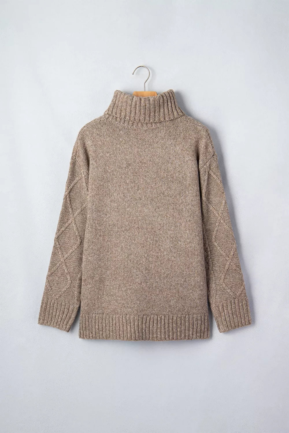 Cable-knit sweater, hanging back