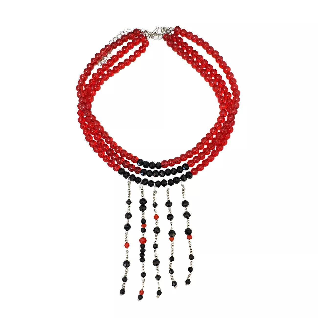 Trendsi Gothic Multi-Layered Beaded Necklace -