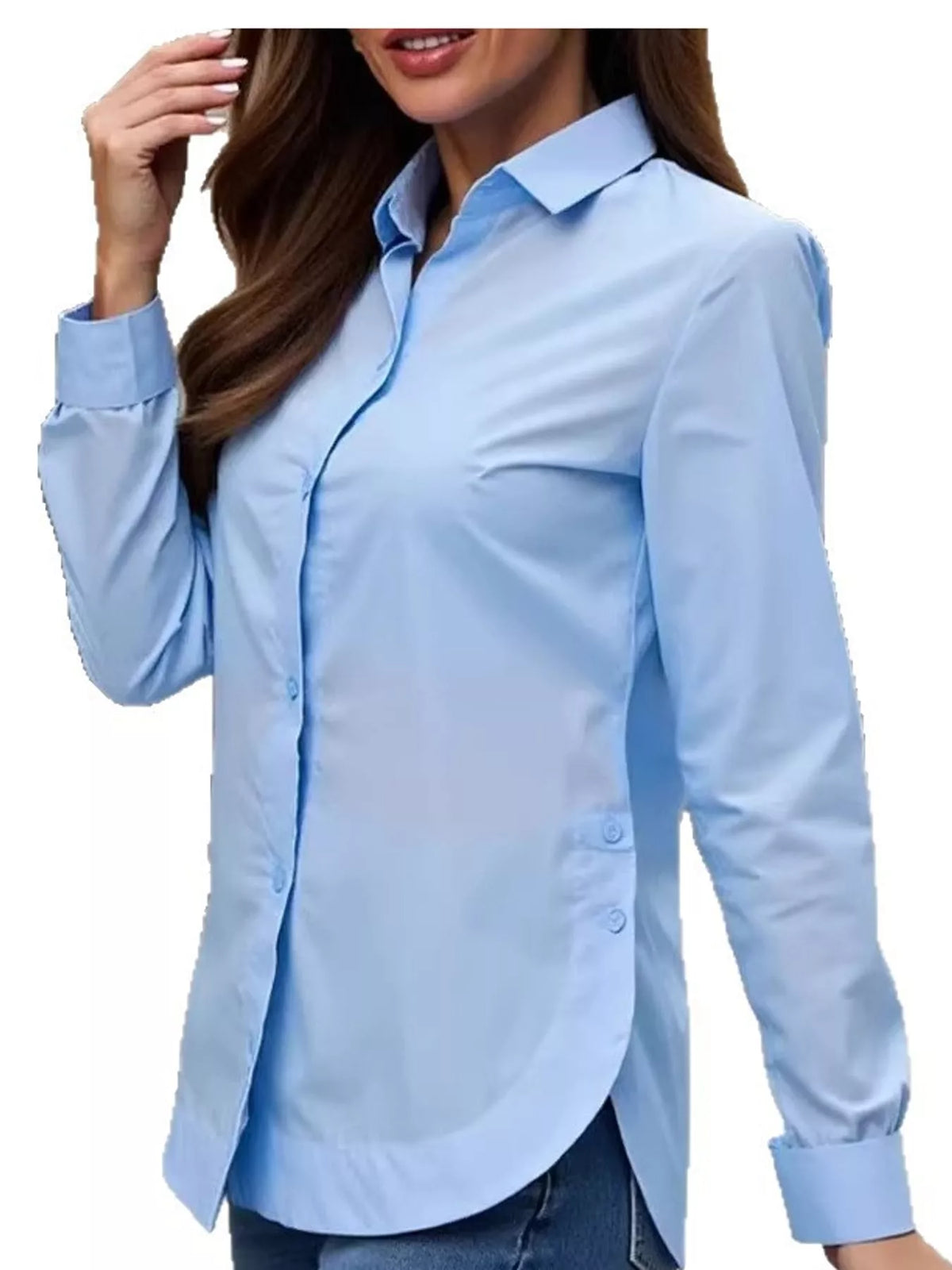 Button-Up Long Sleeve Shirt — front view