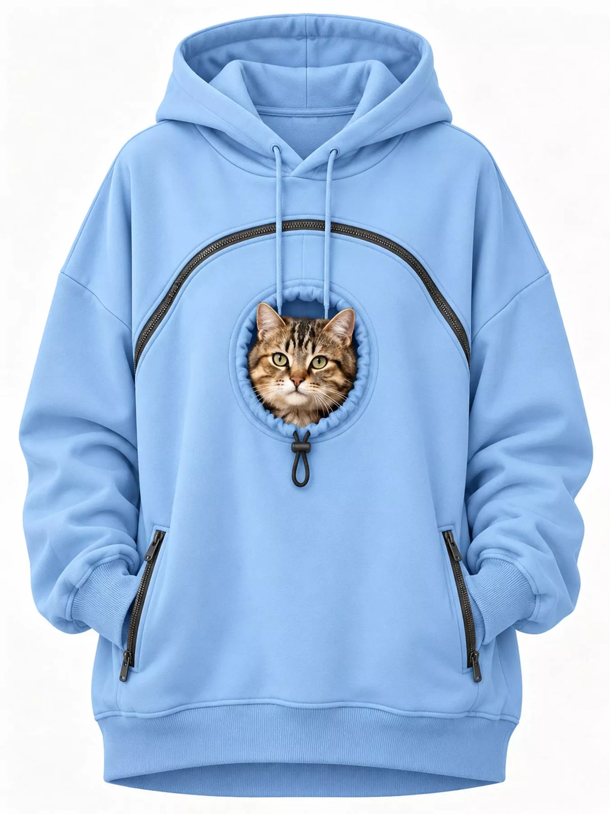 Sky Blue kangaroo pet pouch hoodie