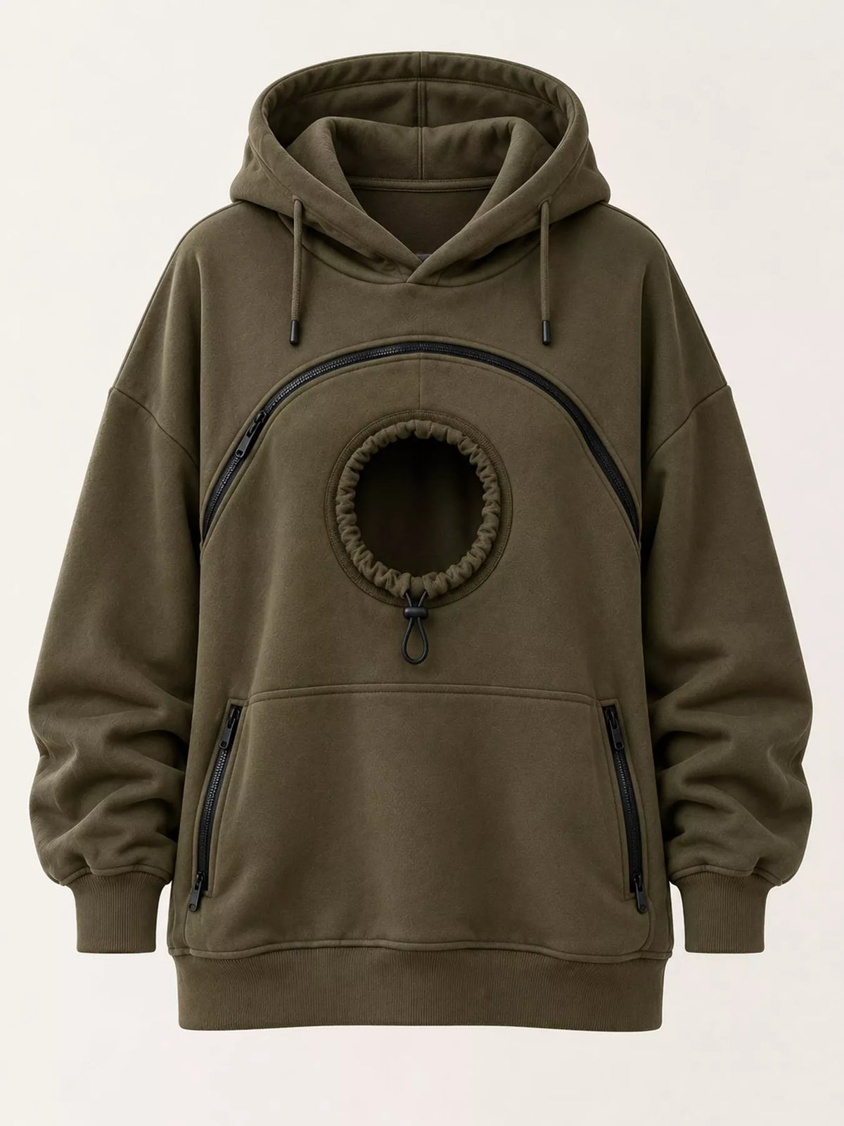 Army Green kangaroo pet pouch hoodie
