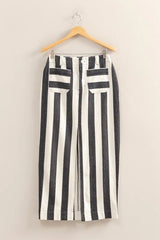 Trendsi HYFVE Striped Pocket Detail Maxi Skirt -