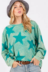 Trendsi SAGE + FIG Mineral Wash Star Pattern T-Shirt -