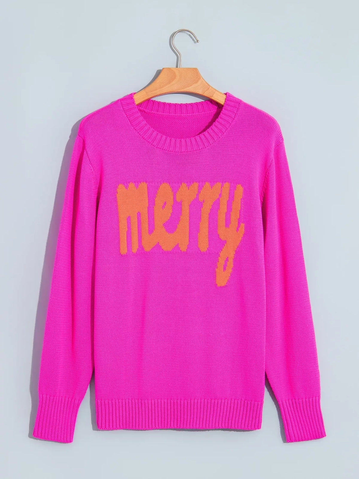 Merry sweater, pink hanging front