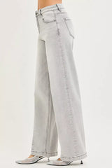Trendsi RISEN Slouchy Baggy Jeans with Contrast Stitching -