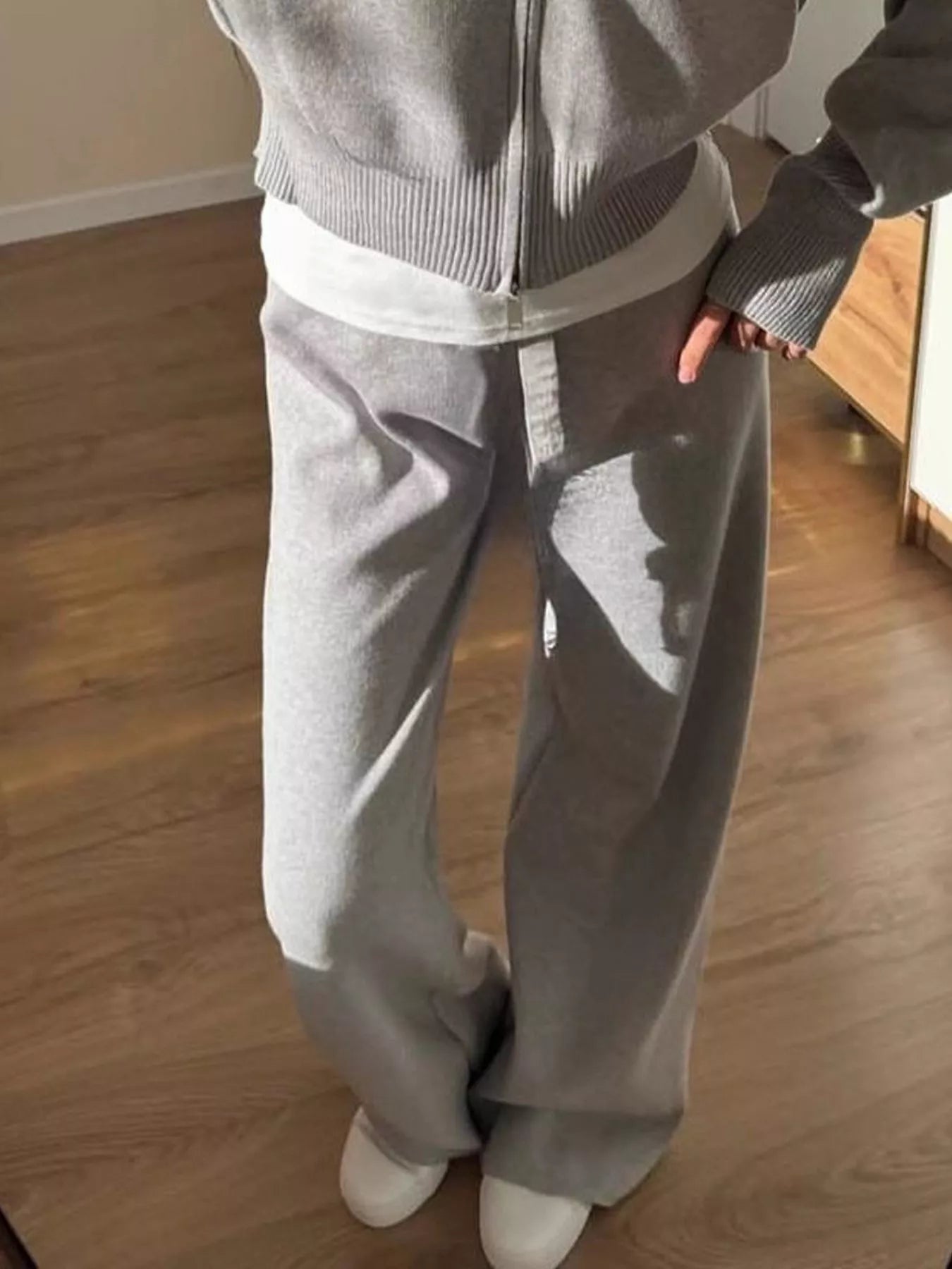 Trendsi Zip-Up Hoodie and Pants Set -
