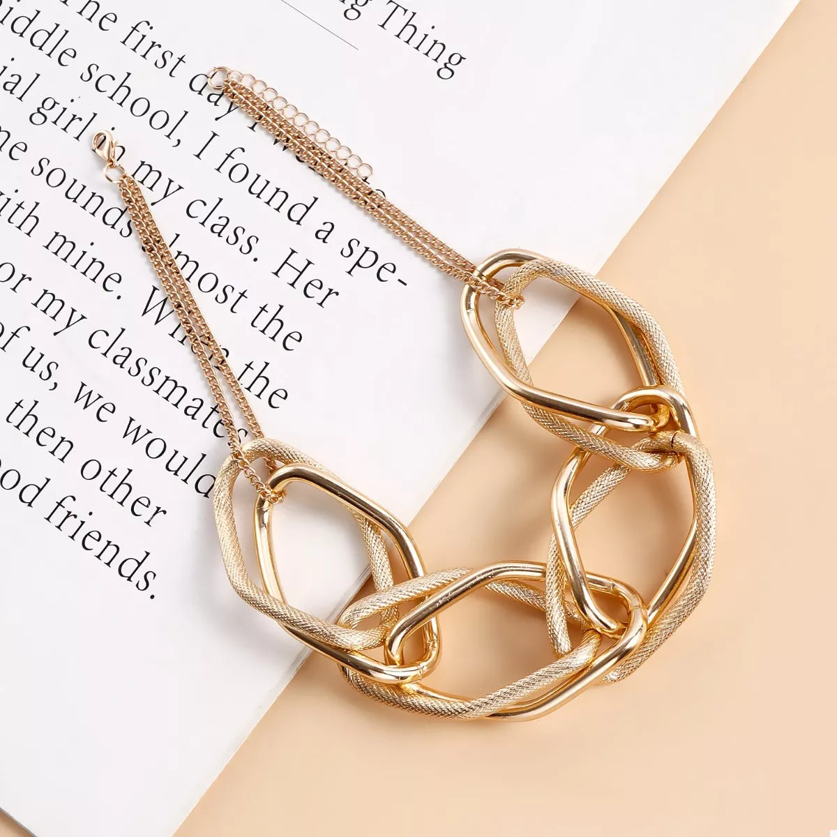 Trendsi 18K Gold-Plated Chain Necklace -