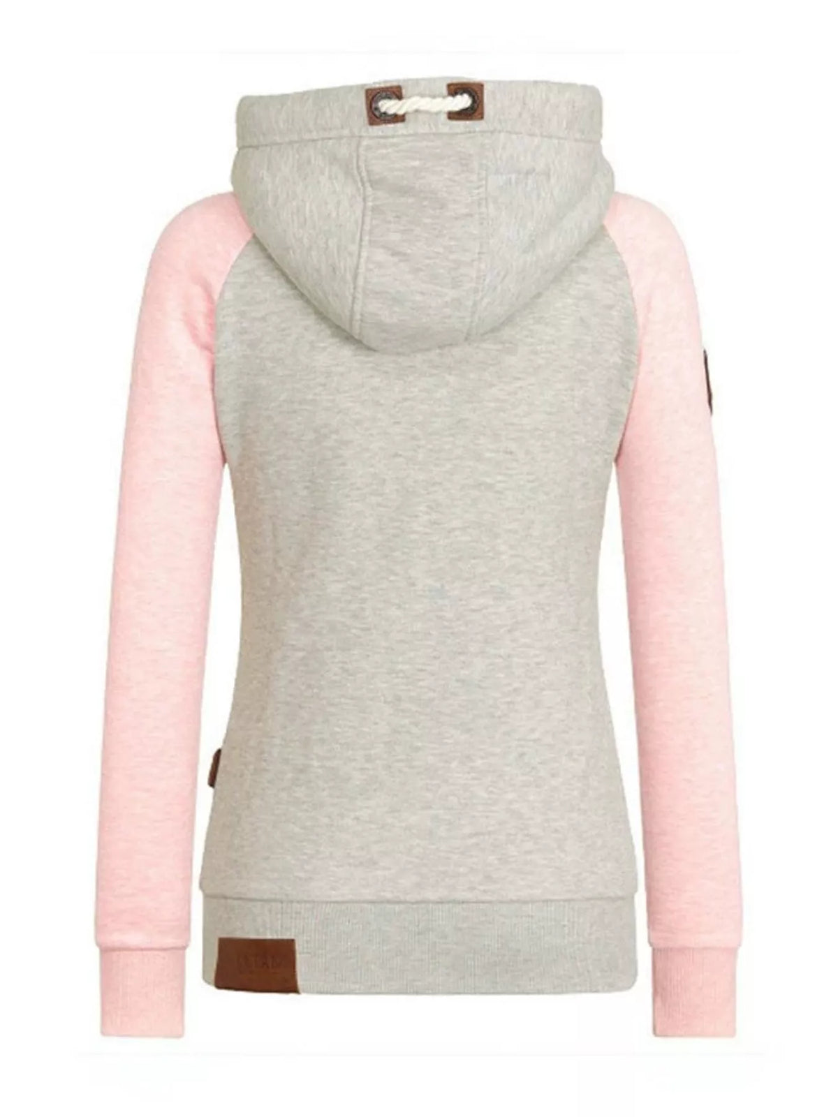 Color-Block Zip-Up Hoodie — back view