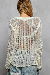 Trendsi POL Openwork Round Neck Knit Cover Up -