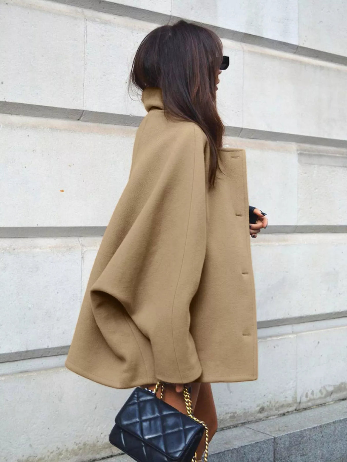 Trendsi Button Up Long Sleeve Coat -