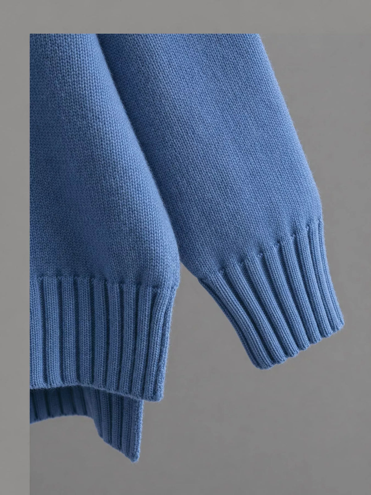 Mock Neck Sweater and Wide-Leg Pants Knit Set — construction details