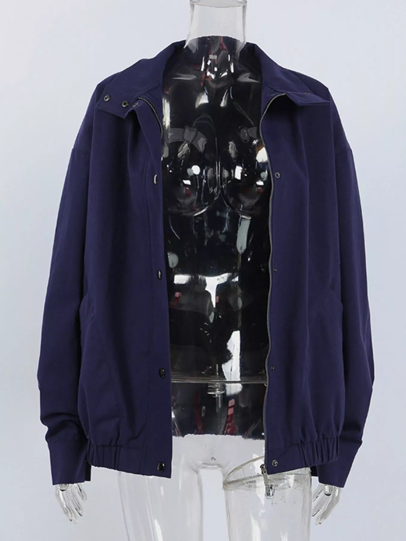 Trendsi Snap Down Dropped Shoulder Jacket -