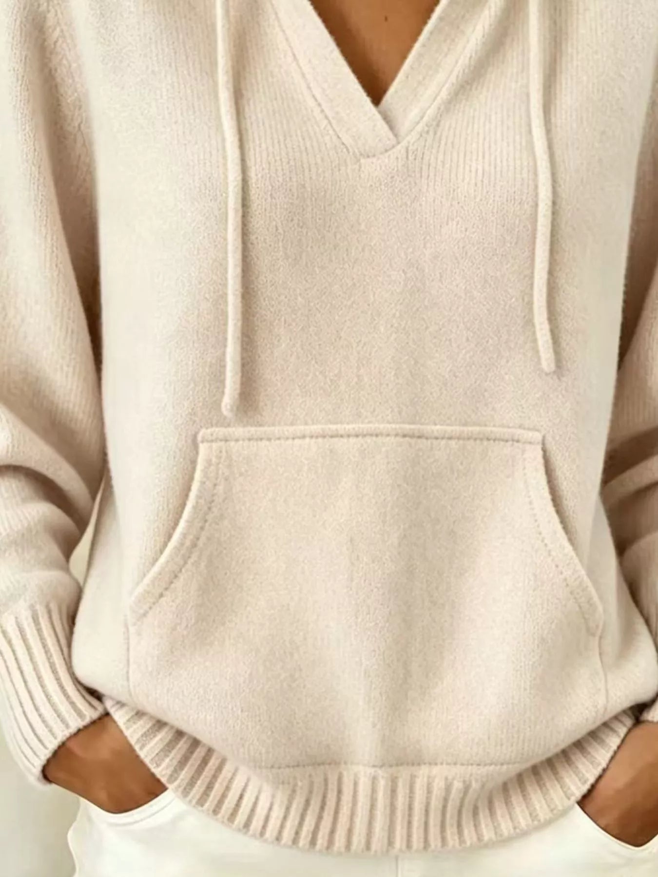 Trendsi Kangaroo Pocket Hooded Sweater -