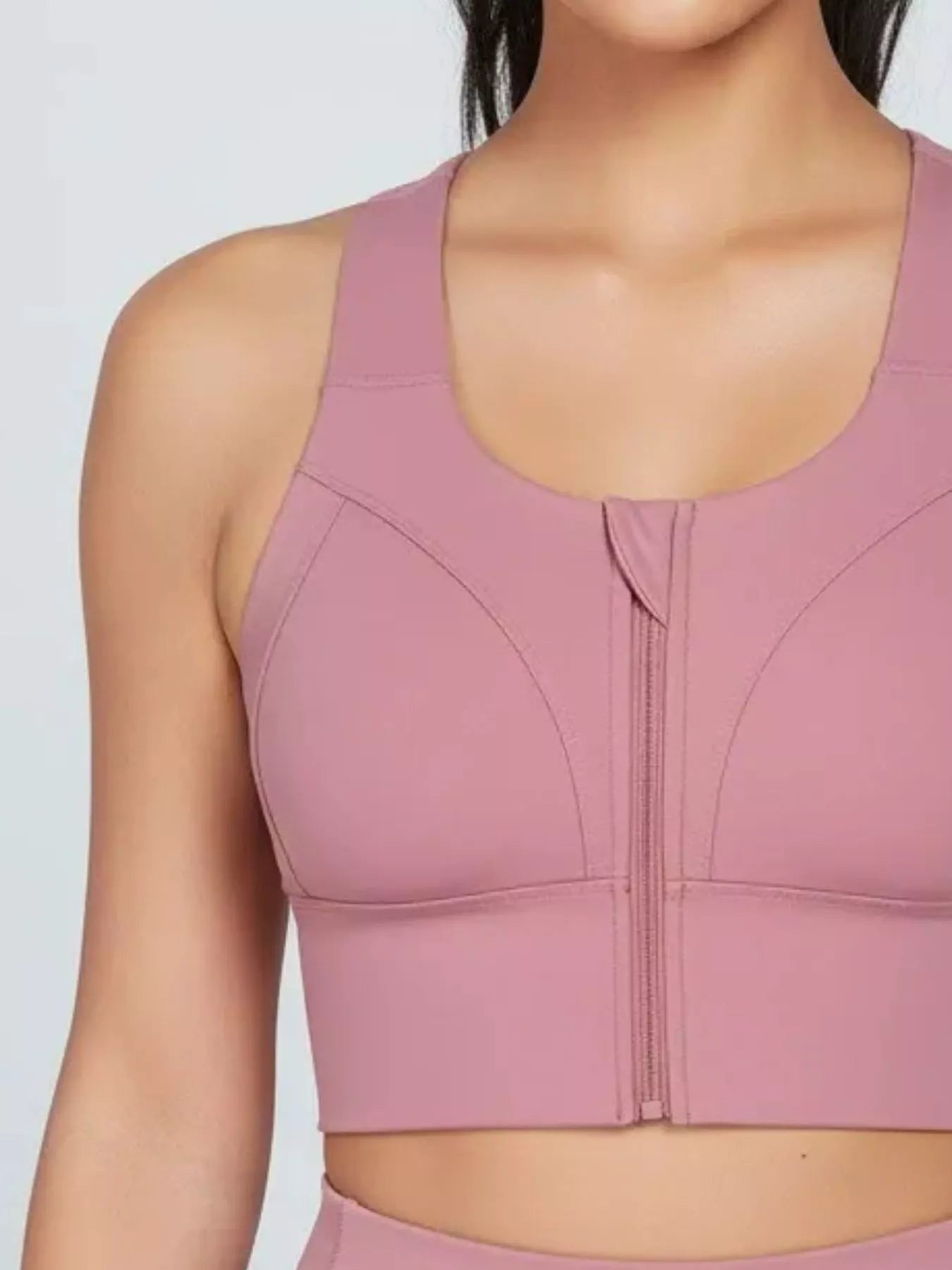 Trendsi Full Size Front-Zip Active Tank Plus Size -